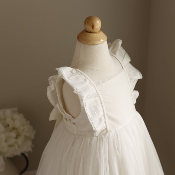 Well Dressed Wolf Simply Ivory Tulle Dress Pinafore 100% Cotton Portraits NWT - Picture 6 of 8